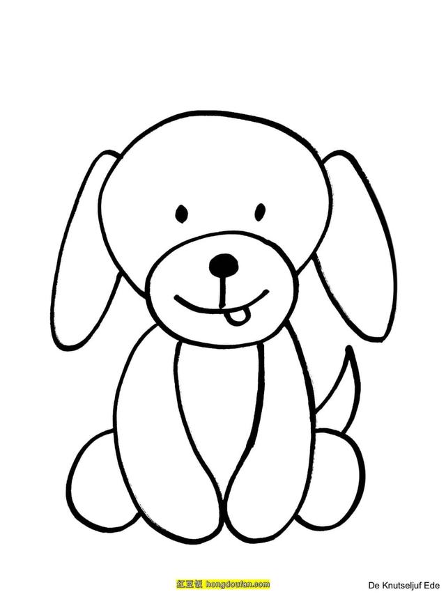 一只小狗想要如何画画?一只长头发大耳朵的狗想让如何画画?如何?