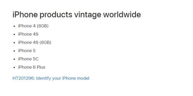 Apple 更新过时产品清单，iPhone 6 Plus 正式进榜