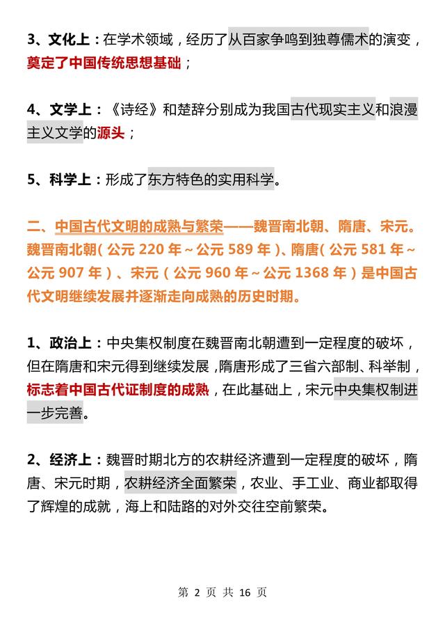 用时一周，我把高考历史考察的时期特征，梳理成九大阶段提分笔记