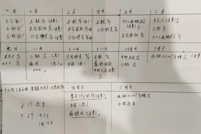 这位家长的宝宝疫苗接种笔记让人惊叹