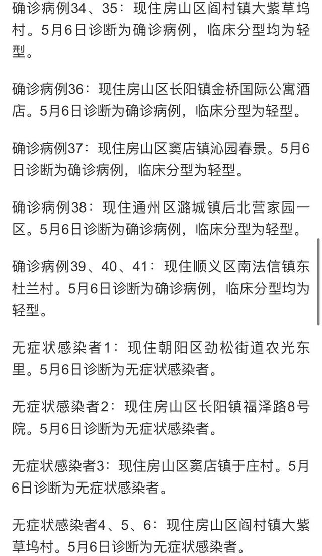 最新消息：截止5月6日0时至24时北京新增本土45+8