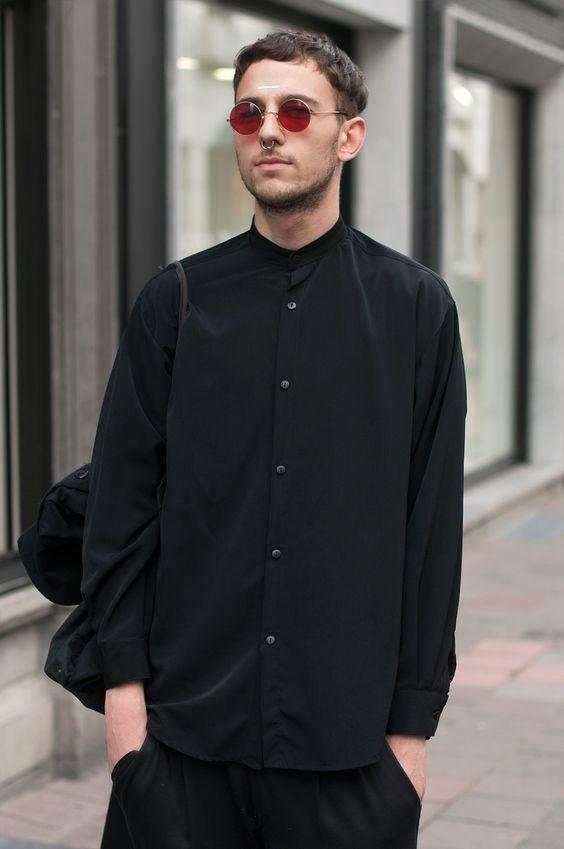 黑衬衣(有一种潮流叫“黑衬衫+黑裤子”，造型看似低调，但一般人穿不好)(图1)