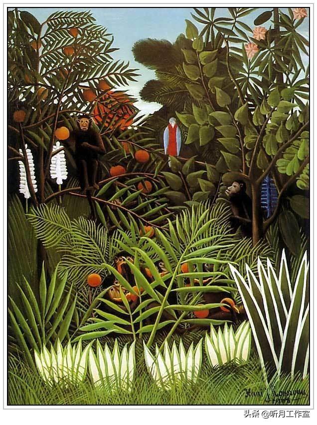 法国后期印象派画家亨利·朱利安·费利克斯·卢梭《异国情调的景观》