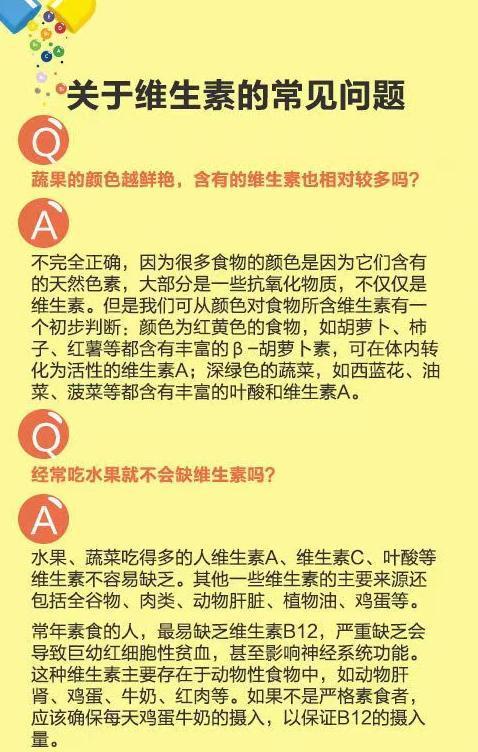 如何判断缺哪种维生素？维生素不能随便吃，请收好这张健康指南表
