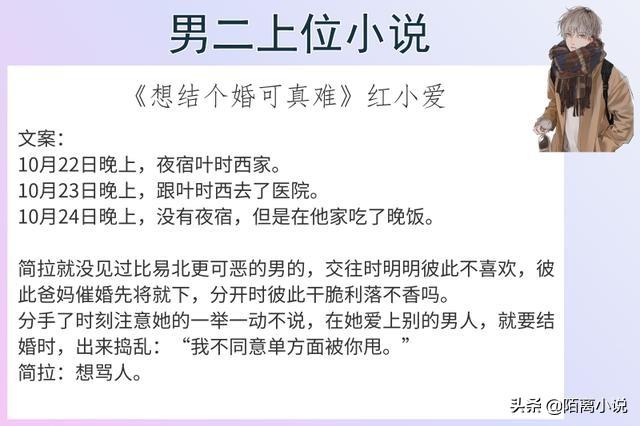 推荐男二上位的小说「败给温柔英文」