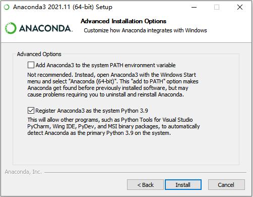 Anaconda3-2021.11下载安装运行（Win10）