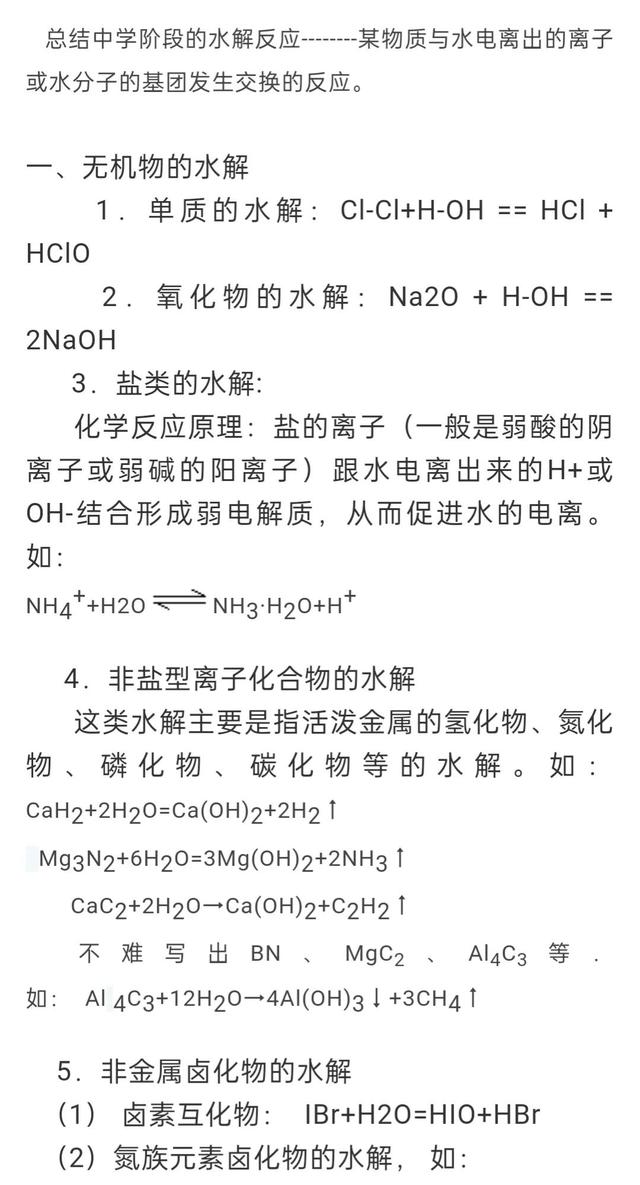 水解反应