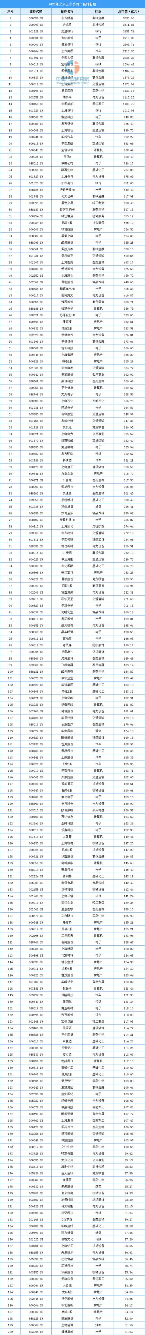 上海大公司排名