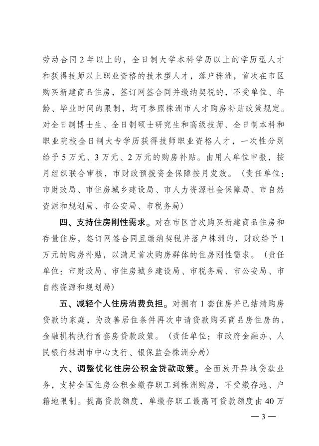 重磅！株洲市人民政府办公室印发《关于房地产业良性循环和健康发展的若干措施》的通知