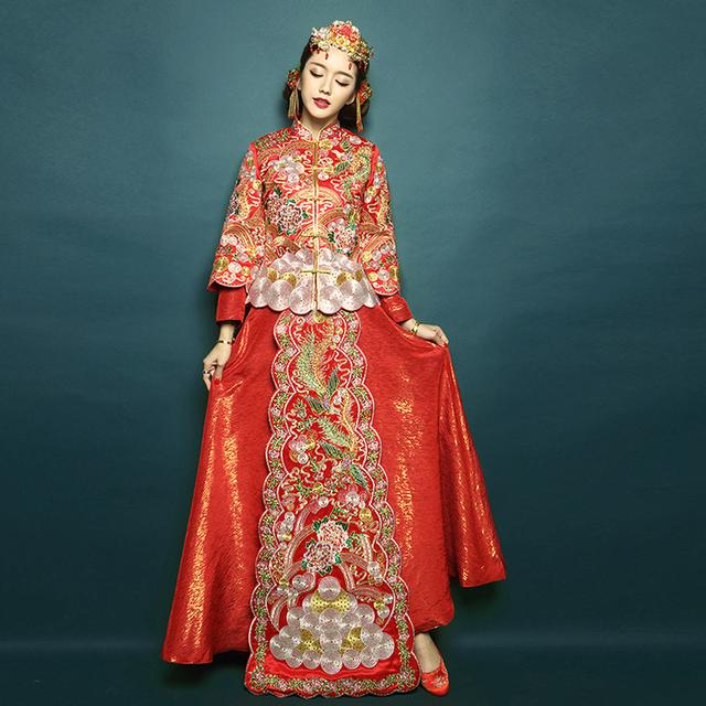 中国传统龙凤褂，秀禾服新娘服装排行榜