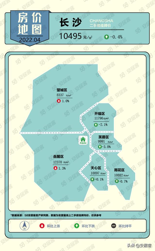 房价地图｜2022年4月一线城市二手房挂牌价格持续上涨