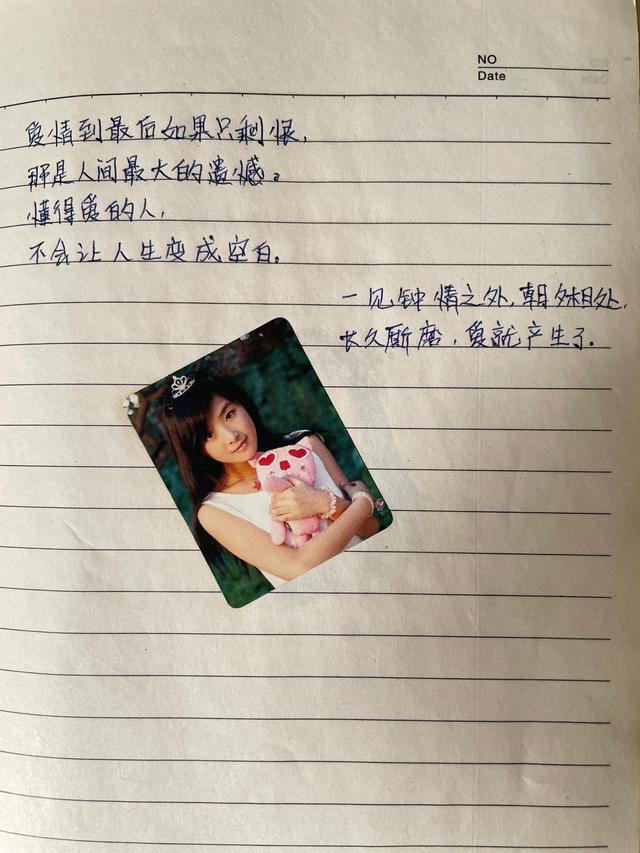 泛黄的青春日记本