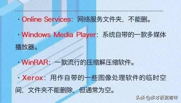 电脑?的C盘里每个文件夹的具体名称和作用是什么呢