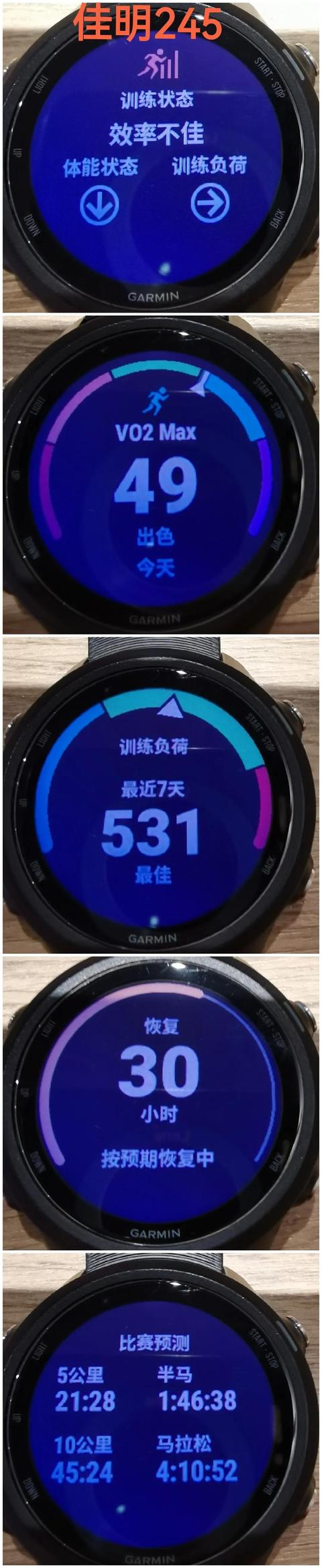 华为GT3 vs 佳明245