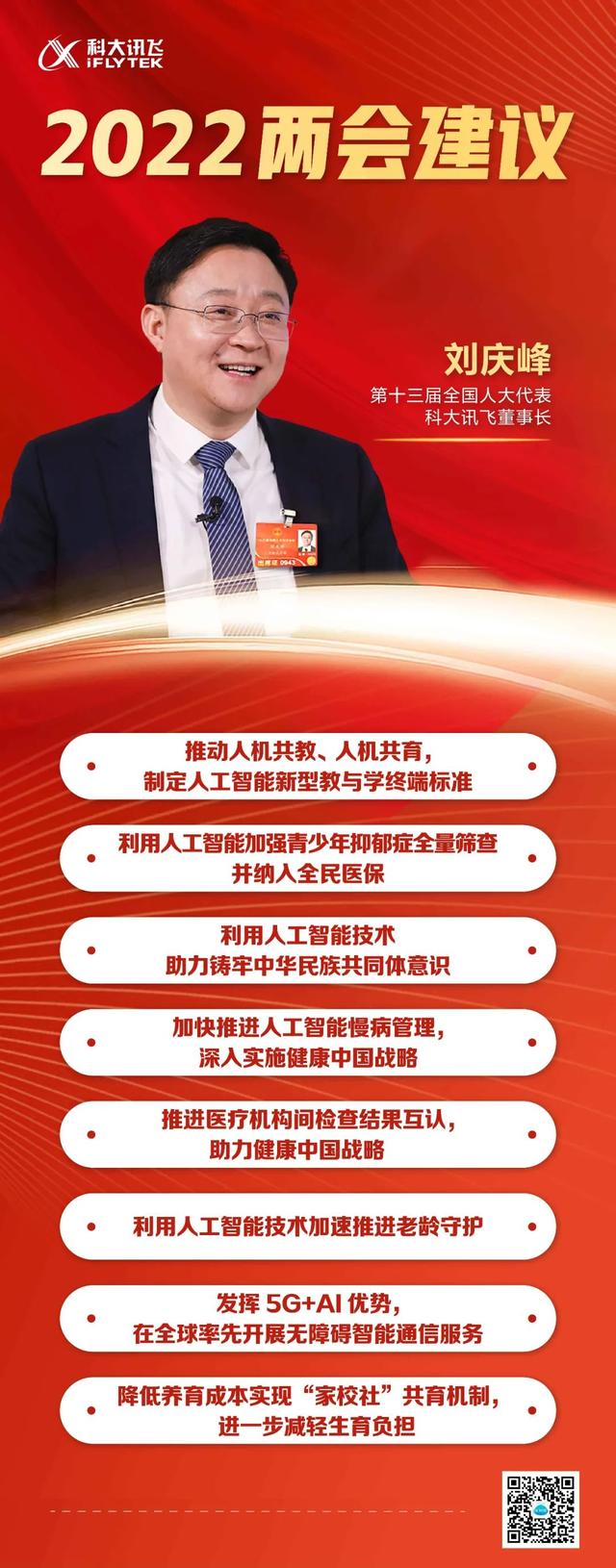 全国人大代表刘庆峰：用人工智能守护每一个人