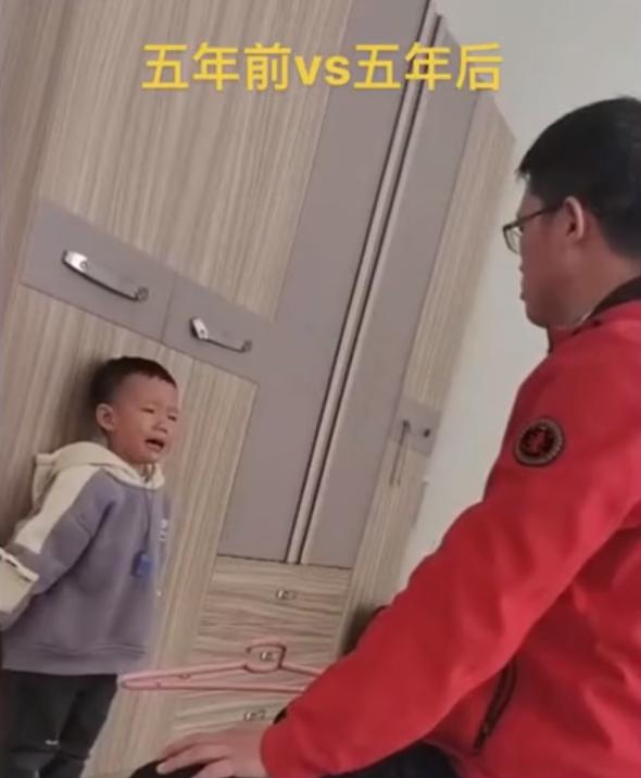 安徽一妈妈拍下爸爸带娃五年对比，出生时爱不释手，现在气到崩溃