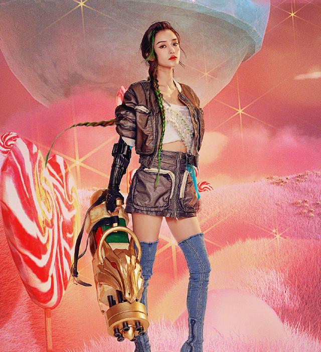 angelababy角色扮演金克丝，展现多变的可能，惊艳到了