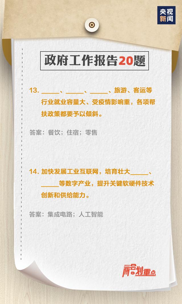 转存测试！政府工作报告20题