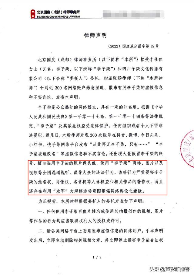 知名美食博主李子柒发律师声明维权，停更的这290天里她在做什么
