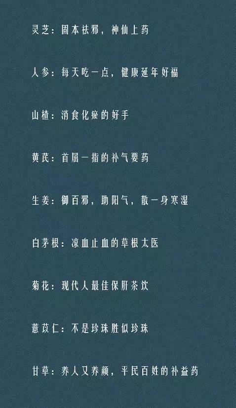 老中医推荐：77种中药药性一览表，非常实用，建议收藏