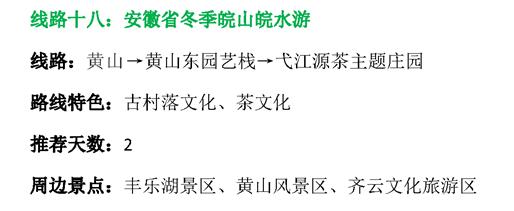 有美景有美食！安徽發布18條冬季休閑農業和鄉村旅行精品路線
