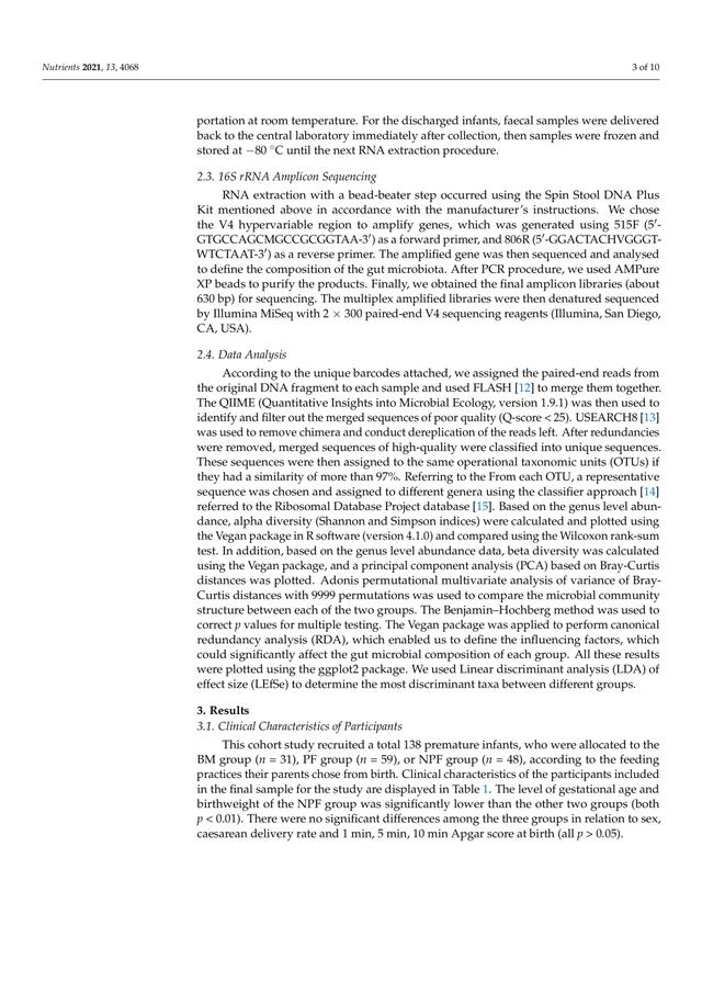 【妇产学术】阴赪宏教授团队在JCRQ1区期刊发文阐述不同喂养条件下早产儿的肠菌定植情况