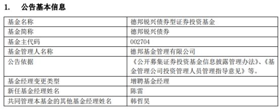 德邦基金 陈星德「770001基金」