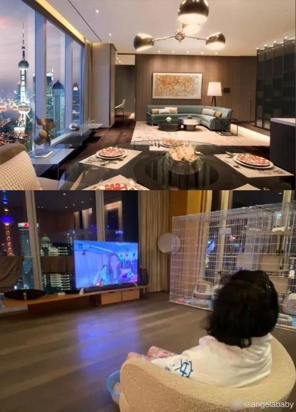 黄晓明的豪宅与东方明珠相望.