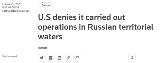 俄指控美军潜艇闯入俄罗斯领海