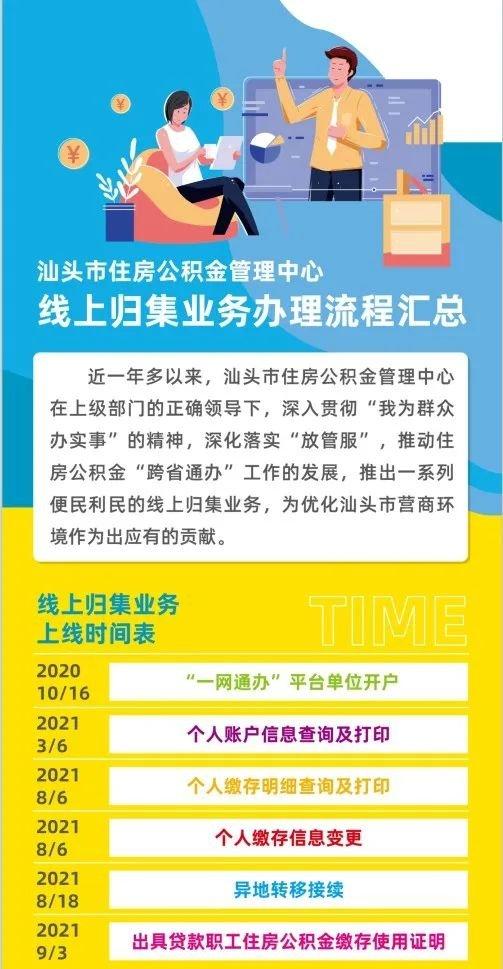 汕头市住房公积金管理中心线上归集业务办理流程汇总表「汕头市住房公积金办事指南」