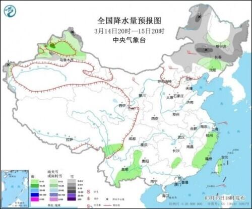 东北暴雪华北等地大降温 南方强对流上线继续冲击30℃