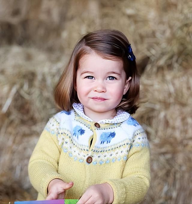 英国夏洛特公主七岁生日照长发飘飘满脸笑容 从小受女王宠爱
