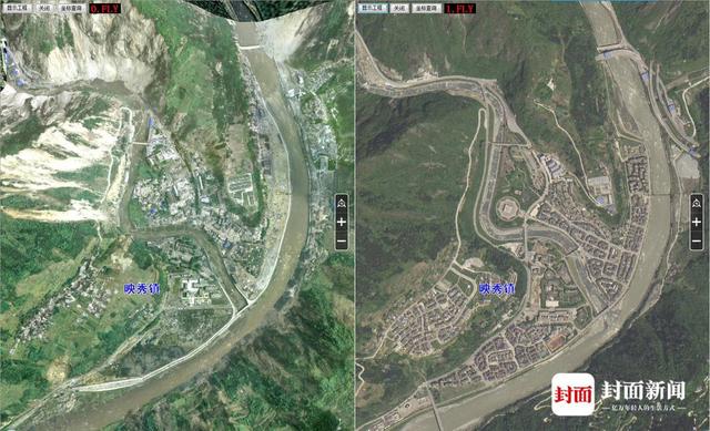 卫星图见证变化 记录汶川地震14年伤痕修复