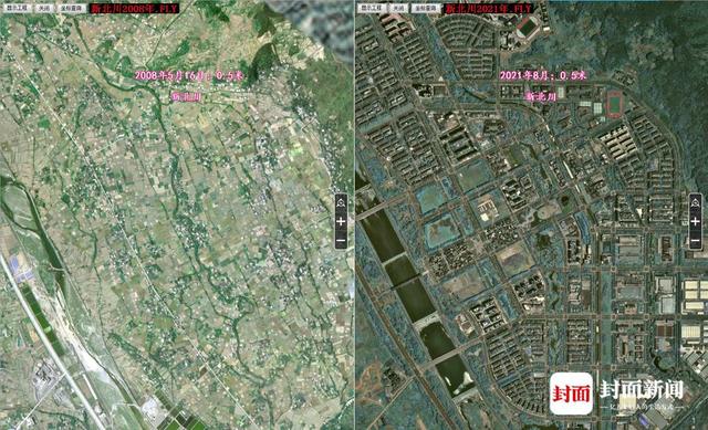 卫星图见证变化 记录汶川地震14年伤痕修复