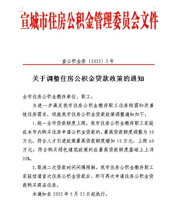 宣城市公积金贷款额度「安徽个人公积金贷款最多可以贷多少」