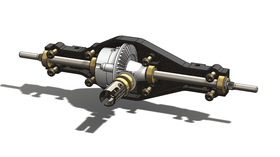 科技工业感十足-汽车差速器原理-GIF运动-让你秒懂！