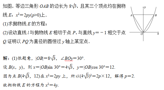 抛物线的法线（高中数学抛物线的简单几何性质解析）