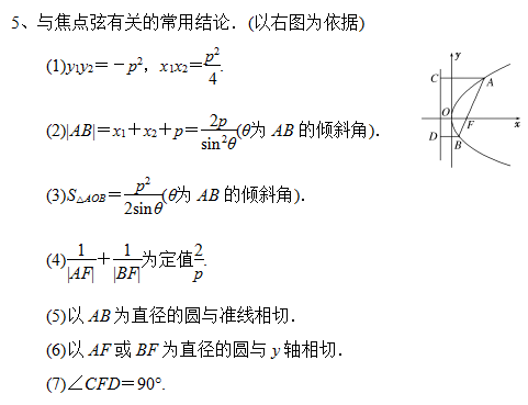 抛物线的法线（高中数学抛物线的简单几何性质解析）