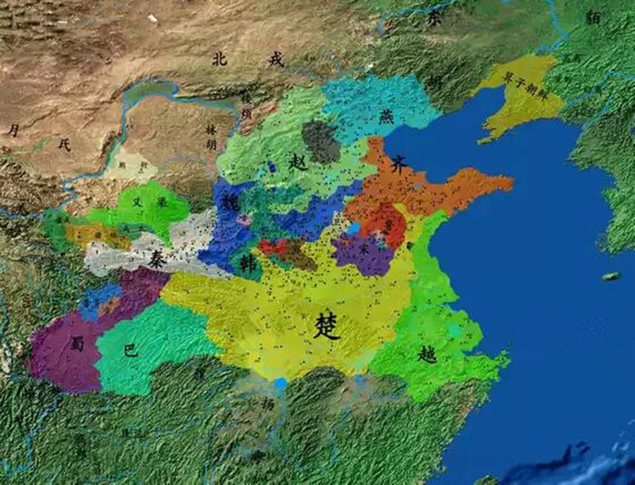 七国地图和现地图对照战国七雄都是今天的哪些省份