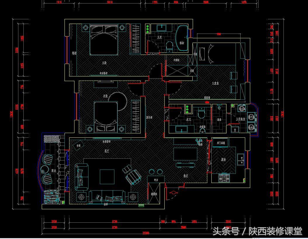 138㎡复古美式装修，经典韵味尽显优雅格调