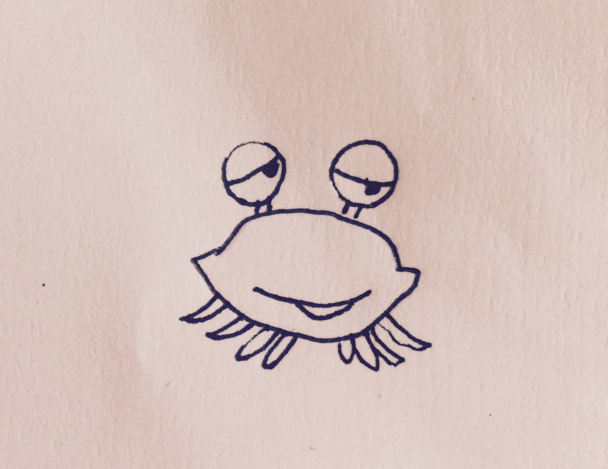 原创儿童简笔画 宝宝一学就会的螃蟹画法