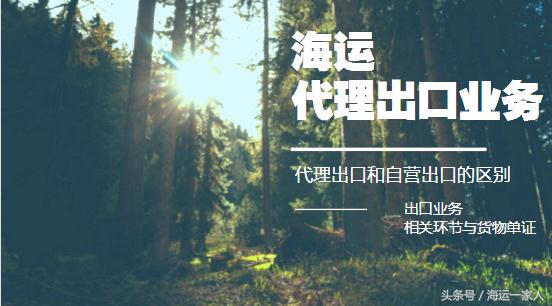 海运代理出口业务，海运代理出口业务的环节以及相关单证