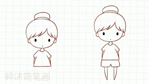 零基础孩子就能学的简笔画 超萌小女孩画法