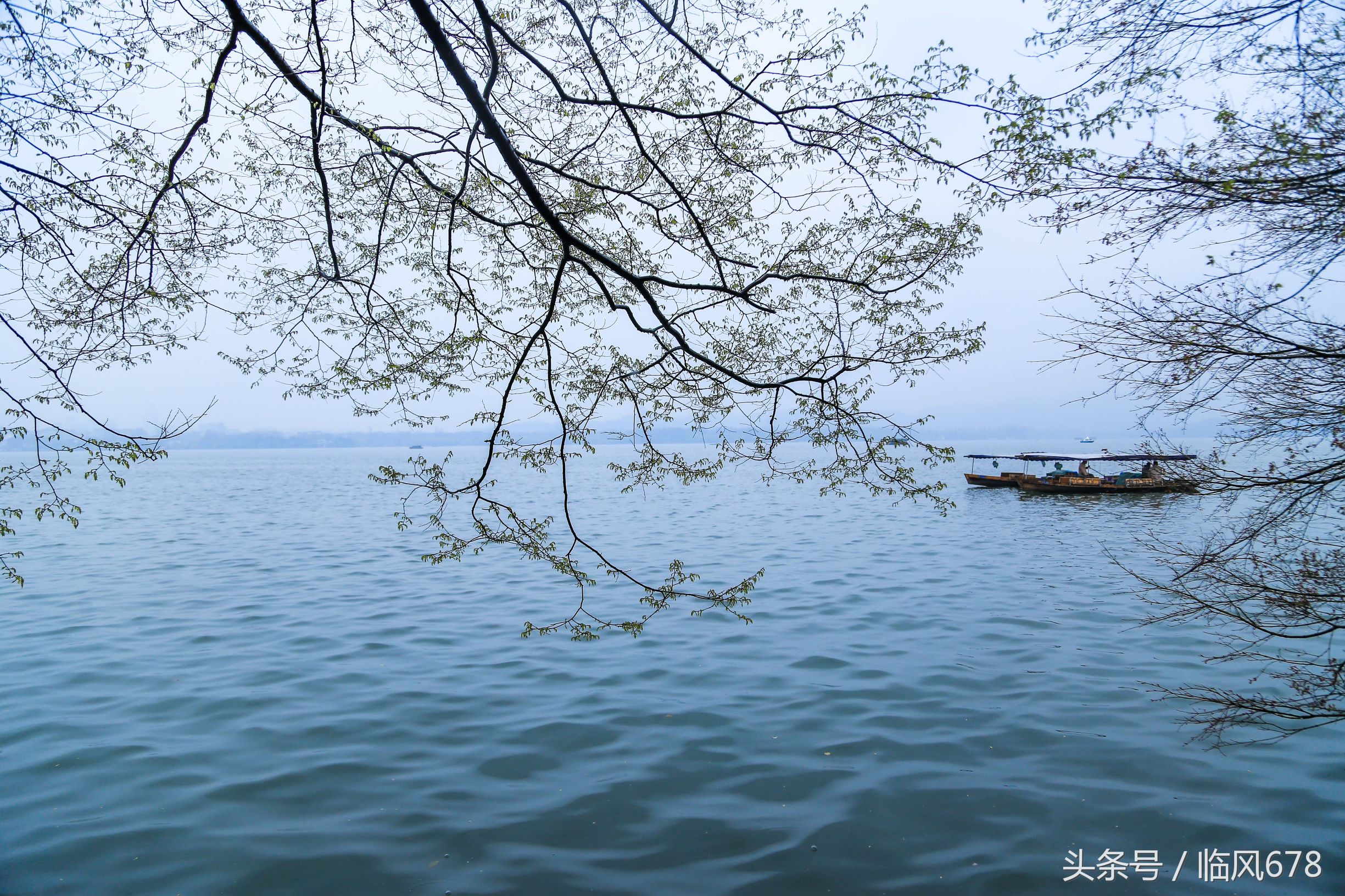 西湖美景三月天，烟雨楼台醉人心