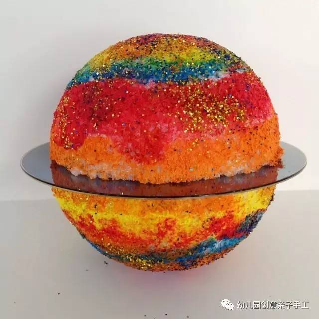 幼儿园亲子手工之行星小制作,和孩子一起探索宇宙奥秘,幼师比收