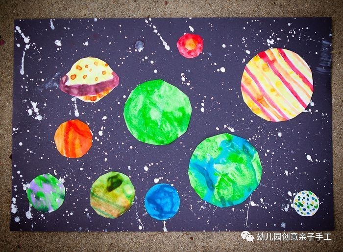 幼儿园亲子手工之行星小制作,和孩子一起探索宇宙奥秘,幼师比收