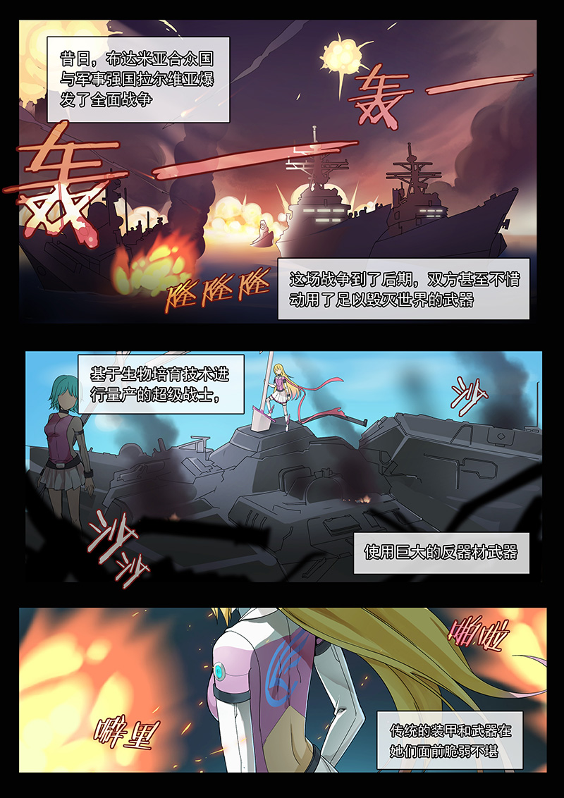 机械萌娘热血漫《裂空少女》 01：有情人终成兄妹