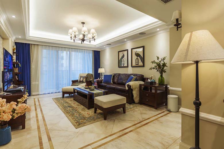 170平美式雅致装修，美式中显出儒雅风范，大平宅就需要这种有内涵的装饰