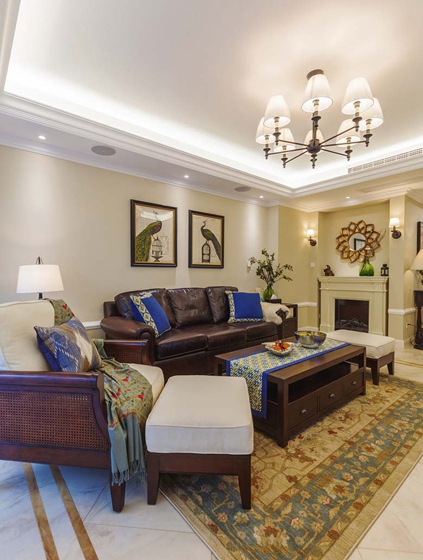 170平美式雅致装修，美式中显出儒雅风范，大平宅就需要这种有内涵的装饰