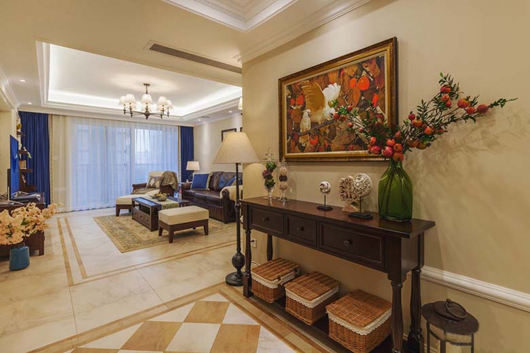 170平美式雅致装修，美式中显出儒雅风范，大平宅就需要这种有内涵的装饰